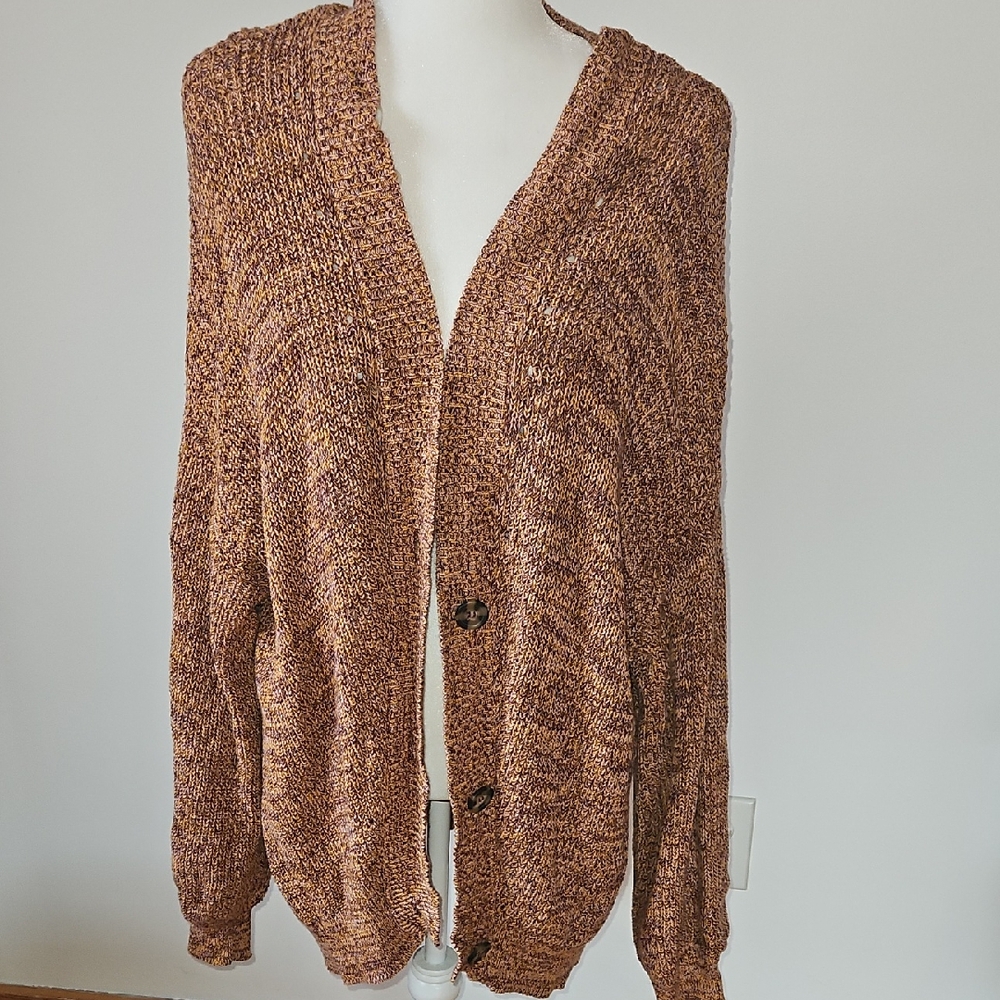 Daytrip Marled Brown Cardigan Sweater